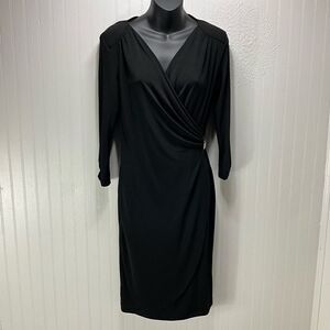 CARMEN MARC VALVO Faux Wrap Dress
